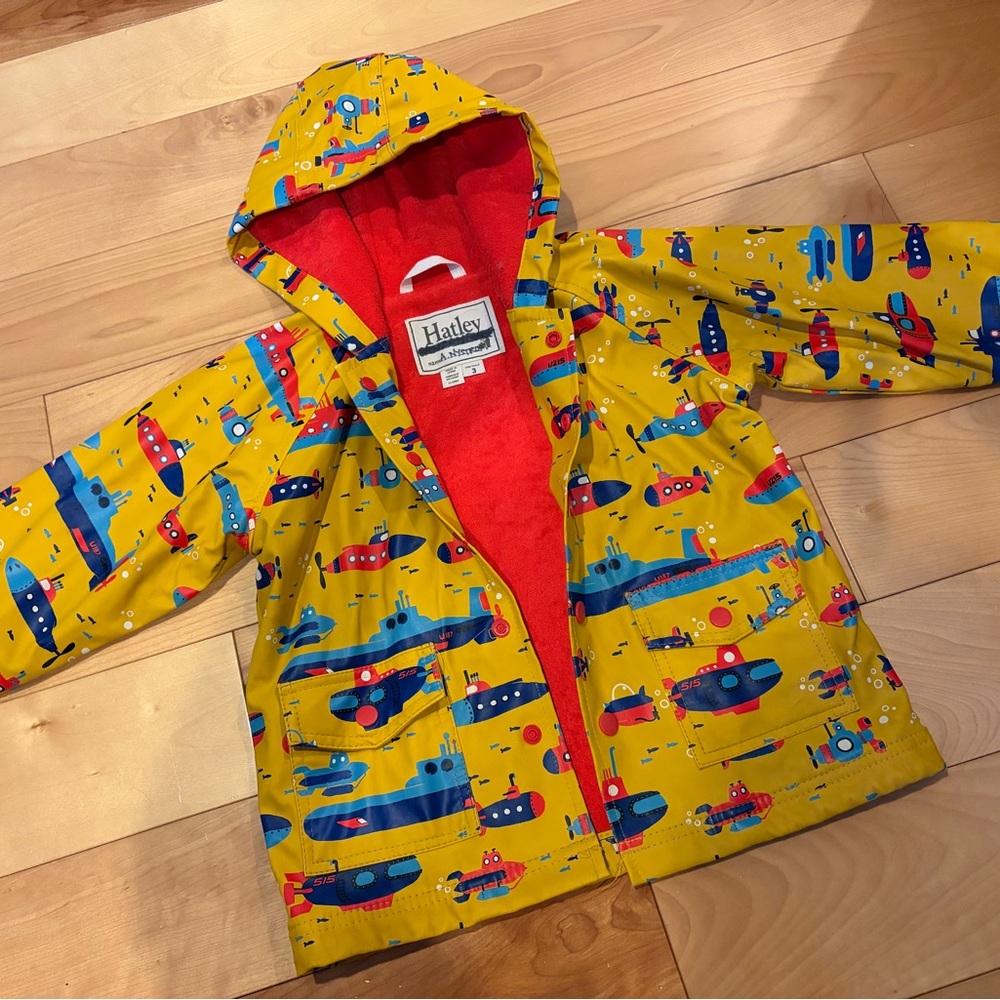 Hatley Vibrant Yellow and Red Raincoat